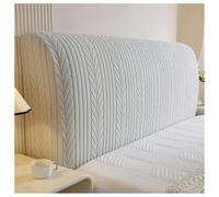 YUEZHONG Fundas Elásticas For Cabecera De Cama Queen Cal King Tamaño Completo, Funda For Cabecera De Cama De Jacquard con Hojas A Rayas(Light Gray,Queen/55-63in)