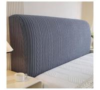 YUEZHONG Fundas Elásticas For Cabecera De Cama Queen Cal King Tamaño Completo, Funda For Cabecera De Cama De Jacquard con Hojas A Rayas(Dark Gray,Cal King/67-75in)