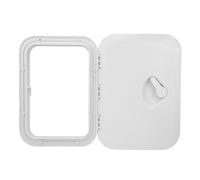 Yuezhongoo Boat Hatch Lids,Marine Boat Deck Hatch Black Rectangle, Abs 10-5/8 X14-3/4 Inch Lids For Marine Yacht RV (White)