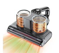 YUFAC 16Kpa Aspirador de Mano, Aspirador Antiácaros para Ácaros con Luz UV, 500W Handabsauger mit Kabel (Gris Oscuro)