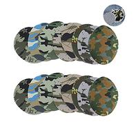 yufana 16 Piezas Parches Termoadhesivos,Parches de Tela ovalados de Camuflaje,Parches Para Ropa Termoadhesivos,para Reparar Coser Codo Rodilla Hierro en Apliques,8Colores