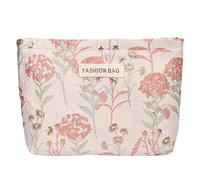 yufana Bolsa de CosméTicos de Viaje, Bolsa de Maquillaje PortáTil, Bolsa de Maquillaje Floral PortáTil con Cremallera Grande, Bolsa de Aseo Multifuncional para Mujeres Y NiñAs (Rosa353)