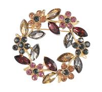 yufana Broche De Corona De Colores, Material MetáLico, Broche De Cristal Para Mujer, Perfecto Para Novias Y Regalos Del DíA De La Madre, Se Puede Combinar Con Camisas De Vestir