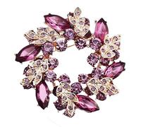 yufana Broche De Corona De Colores, Material MetáLico, Broche De Cristal Para Mujer, Perfecto Para Novias Y Regalos Del DíA De La Madre, Se Puede Combinar Con Camisas De Vestir