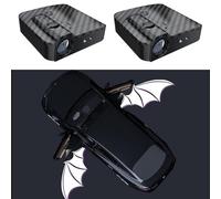 yufana Dos Paquetes Luz LED Para Puerta de Coche, luz de Bienvenida Del Coche, Personalizar Luces LED de Bienvenida, Proyector de Puerta HD, Apto Para Todos Los Coches (negro346)