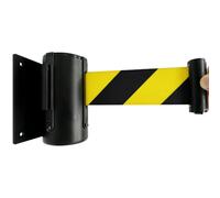 YUFANKAI Bandas de advertencia de seguridad, barrera de cola de montaje en pared, barrera retráctil, con carcasa pintada de acero al carbono, control de multitudes de cable de seguridad 2/3/5 m,