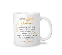 Yufansd Madrastra A Cada vez que usas esta taza Espero que te recuerde a qué punto On t'aime taza regalo para mamá Bonus cumpleaños, Navidad, Día de la Madre, taza 325 ml (Madrastra)