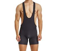 YUFEIDA - Camiseta deportiva de una pieza para hombre, camiseta interior activa, body de lucha libre, ropa interior de boxeo, capa base activa, L