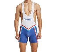 YUFEIDA Camisetas deportivas para hombre, ropa interior activa, boxeador de una pieza, ropa de lucha libre, body de capas base activas, A/Blanco, M