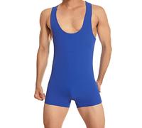 YUFEIDA Ropa Interior Deportiva para Hombre Leotard Slim Fit Body de una Pieza Active Shirt Sheer Soft Wrestling Singlet Bodywear