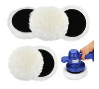 YUFFQOPC Almohadillas de pulido de 150 mm, 5 unidades de lana de cordero, almohadillas de pulido, almohadillas de pulido, compatibles con lijadora excéntrica Bosch, para coche, faros de coche, suelos