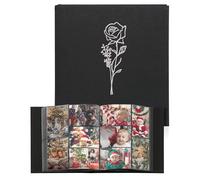 Yuforr Álbum de fotos de 6 x 4 pulgadas, 1000 bolsillos, álbumes de fotos de lino para aniversario de boda familiar, álbum para fotos horizontales y verticales, 10 x 15 cm, color negro