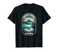 Yufuin Onsen Japón Hot Spring Lake Japanese Kanji Souvenir Camiseta