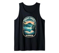Yufuin Onsen Japón Hot Spring Lake Japanese Kanji Souvenir Camiseta sin Mangas