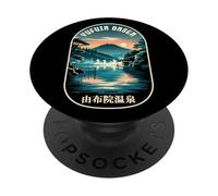 Yufuin Onsen Japón Hot Spring Lake Japanese Kanji Souvenir PopSockets PopGrip Adhesivo