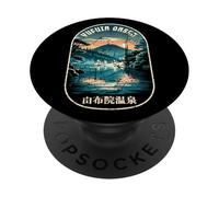 Yufuin Onsen Japón Hot Spring Lake Japanese Kanji Souvenir PopSockets PopGrip Adhesivo