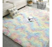 YUGAOYU Alfombra de Pelo Largo para Sala de Estar 240 x 300 cm Pelo Largo Alfombra Moderna y Suave Dormitorio Talla para Dormitorio, Habitación de Los Niños, Multicolor