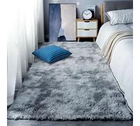 YUGAOYU Alfombras de Habitacion 180 x 350 cm Parte Inferior Lavable Falso Piel de Carnero Vellón Alfombra Dormitorio Talla para Dormitorio y Habitación Infantil, Gris Claro