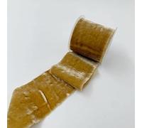 YUGH Cinta de terciopelo de seda de 50 mm, cinta de borde deshilachado de crepé para cinta de boda cinta de embalaje 100% cinta de seda suave