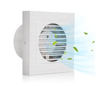 Yugodex Juego de 2 ventiladores extractores de aire de 100 mm con válvula antirretorno, 220 V, funcionamiento silencioso, 26 dB y bajo consumo de energía, ventilador de 12 W para baño, baño, cocina
