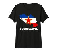 Yugoslavia Bandera Mapa Yugoslavos Camiseta Premium