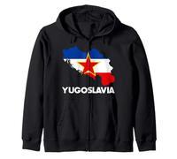 Yugoslavia Bandera Mapa Yugoslavos Sudadera con Capucha