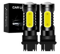 YUGRUPJG 2 bombillas LED T25 3157 7440 W21W 7443 W21/5W 1157 BAY15D 1156 P21W LED BA15S BAU15S PY21W for luces de marcha atrás y luces de freno.(BA15S P21W 1156,Golden Yellow)