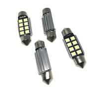 YUGRUPJG 4 luces LED de festón for coche, 31 mm, 36 mm, 39 mm, 41 mm, 8 SMD, sin errores, 5630, 5730, CANbus C5W, for lectura interior, color hielo y azul.(41mm,WHITE)