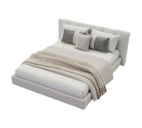 YUGSHNKFC 1/20 Casas Muñecas Muñecas Dormitorio En Miniatura Decorativa Cama Doble con Cama para Proyecto Manual
