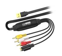YUGSHNKFC 1 Juego De Dispositivo Grabador Adquisición Vídeo USB Cable Adaptador Digitalizador Portátil Cable para PC Conversión Estable Adaptador VHS A USB