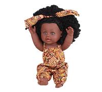YUGSHNKFC 12 Pulgadas Girl For Doll Afroamericana para Muñeca Interactive Toy Simulación Vinilo Suave para Muñecas Que Parece Ingenio Real