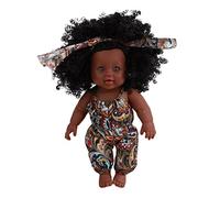 YUGSHNKFC 12 Pulgadas Girl For Doll Afroamericana para Muñeca Interactive Toy Simulación Vinilo Suave para Muñecas Que Parece Ingenio Real