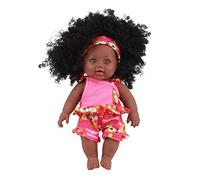 YUGSHNKFC 12 Pulgadas Girl For Doll Afroamericana para Muñeca Interactive Toy Simulación Vinilo Suave para Muñecas Que Parece Ingenio Real