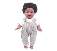YUGSHNKFC 12 Pulgadas Girl For Doll Afroamericana para Muñeca Interactive Toy Simulación Vinilo Suave para Muñecas Que Parece Ingenio Real