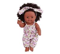 YUGSHNKFC 12 Pulgadas Girl For Doll Afroamericana para Muñeca Interactive Toy Simulación Vinilo Suave para Muñecas Que Parece Ingenio Real
