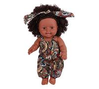YUGSHNKFC 12 Pulgadas Girl For Doll Afroamericana para Muñeca Interactive Toy Simulación Vinilo Suave para Muñecas Que Parece Ingenio Real