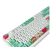 YUGSHNKFC 123key/set Perfil Original Hazte Rico Mahjong Keycap para Teclados Mecánicos PBTs Dye Subbed Caps para Interruptores Original Profile Keycaps