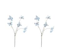 YUGSHNKFC 2 tallos de flores de imitación con 5 flores de mariposa, ramas de decoración de recepción de boda, 70 cm de longitud, a prueba de decoloración, decoración de fiesta