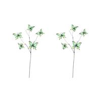 YUGSHNKFC 2 tallos de flores de imitación con 5 flores de mariposa, ramas de decoración de recepción de boda, 70 cm de longitud, a prueba de decoloración, decoración de fiesta