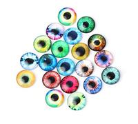 YUGSHNKFC 20 piezas de cristal para muñecas, ojos de animales, accesorios de joyería, 10/16/20 mm