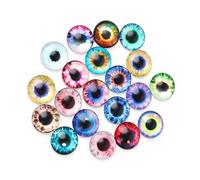 YUGSHNKFC 20 piezas de cristal para muñecas, ojos de animales, accesorios de joyería, 10/16/20 mm