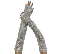 YUGSHNKFC 2pcs Novel Club Festival Mittens Punk Fashion Shining Sequins Funny Gloves for Improved Night Visibility Outdoor Sports Gloves