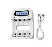 YUGSHNKFC 4Pieces AA and 3A Rechargeable Batteries Charging 800mA High Capacity 1.2V NiMH For Long Power with Low Selfs Discharge LCD Display Charger