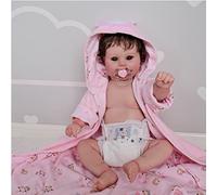 YUGSHNKFC 50 Cm/ 20 Baby Girl For Doll Nuriting For Doll Juguesa Blando Hecha A Mano Realista para W/Easy Clean Full Body