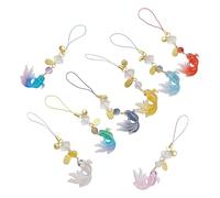 YUGSHNKFC 8 cadenas de teléfono con forma de pez que aportan elegancia a tu dispositivo, hechas de aleación resistente para un uso duradero