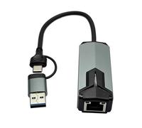 YUGSHNKFC Adaptador Multiestándar USB C A Ethernet Compatible con IEEE802.3bz Transferencia De Datos 10 Gbps Carcasa Metálica Diseño Disipación Calor Convertidor USB C Ethernet