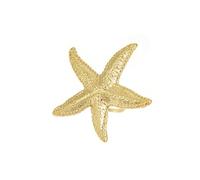 YUGSHNKFC Anillos abiertos chapados en plata con diseño de estrellas de mar, accesorio de decoración para fiestas en la playa, suministros y uso diario casual, Acero inoxidable
