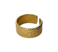 YUGSHNKFC Anillos abiertos contemporáneos que muestran diseños de arrugas y artesanía hueca con aceite de goteo blanco, adecuados para citas de moda para mujeres