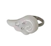 YUGSHNKFC Anillos abiertos de circonita cúbica brillante para mujeres y hombres, ajustable, punk, gótico, accesorio de joyería ajustable