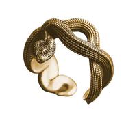 YUGSHNKFC Anillos abiertos de metal con forma de serpiente, joyería única con fecha, textura de serpiente, regalo para mujeres y niñas a la moda, talla única, como se describe, como se describe